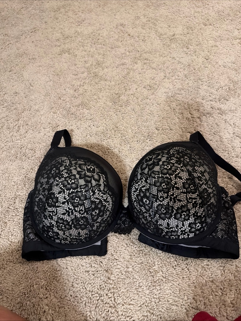 torrid Black Floral Lace Push-Up Bra
